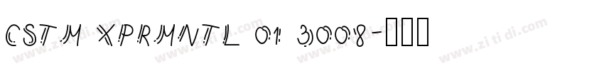 CSTM XPRMNTL 01 3008字体转换